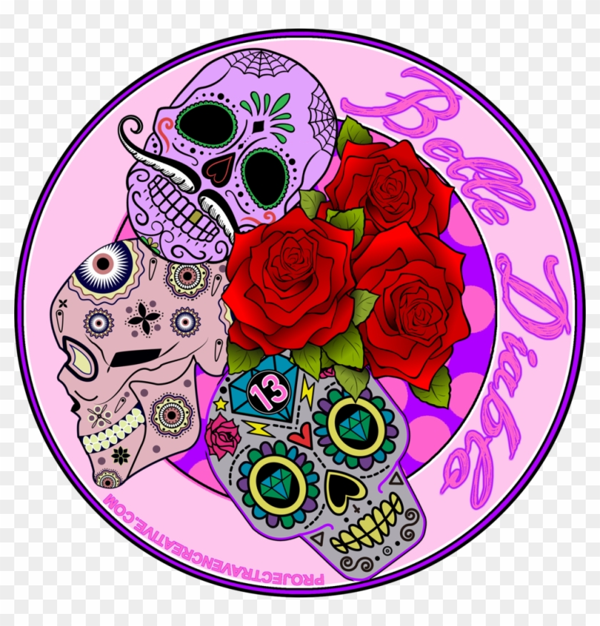 Web Design - Bunter Blumen-zuckerschädel-gewundenes Notizbuch Notizblock #469682