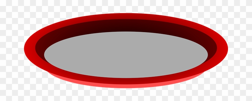 Plate Clipart Red Plate - Tray Cartoon Png #469988