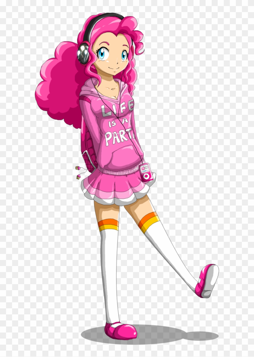 Cherry Pie Black And White - Mlp Human Pinkie Pie #470354