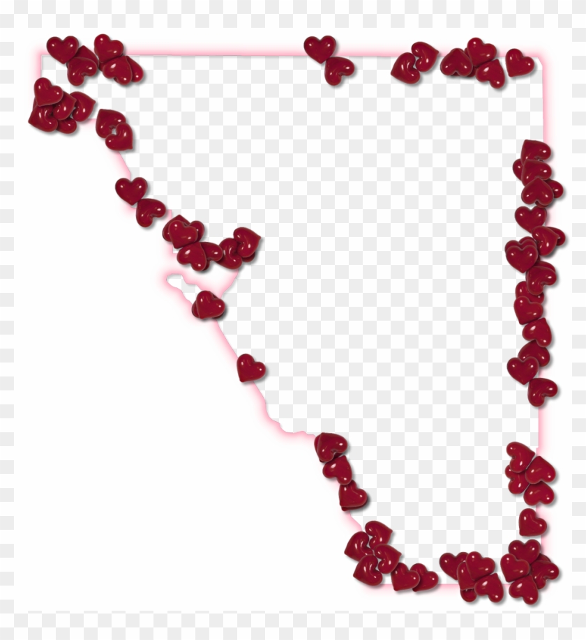 A Map Of Osceola With A Pink Glow Outline And Randomly - Picture Frame #470406