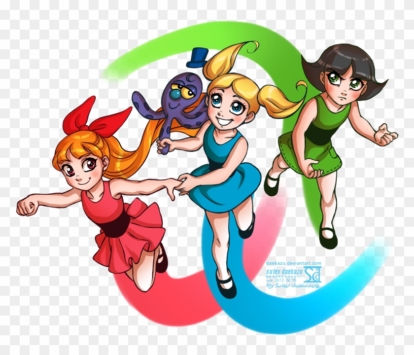 Powerpuff Girls By Daekazu - Power Puff Girls In Human Form #470801