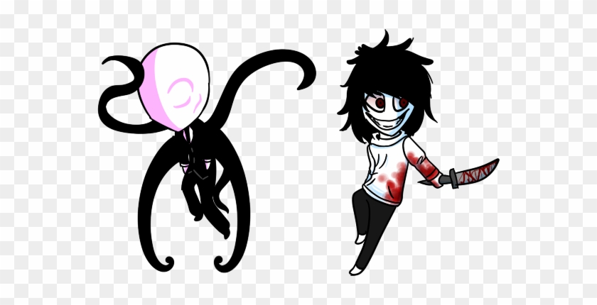 Drawn Slender Man Chibi - Cartoon #472773