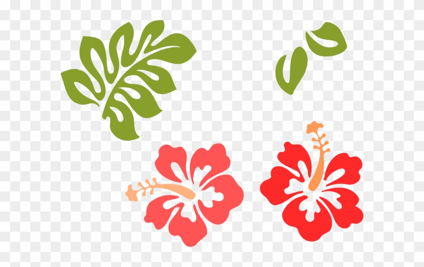 Hawaiian Leaves Clip Art - Hibiscus Clip Art #473098