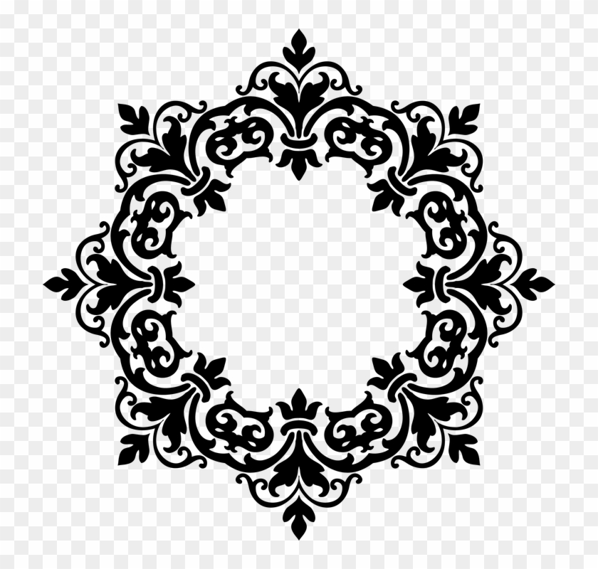 Border Design Black And White Butterfly 10, Buy Clip - Design Black And White Pattern Border Png #473169