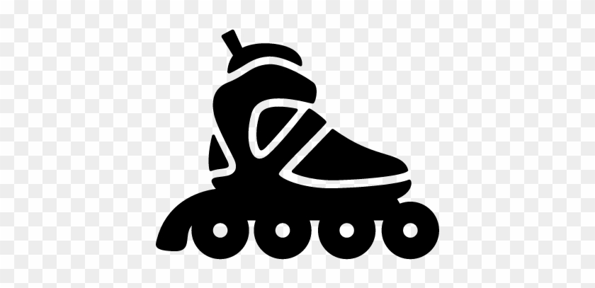 Line Roller Skate Vector - Silueta Patines En Linea #473285