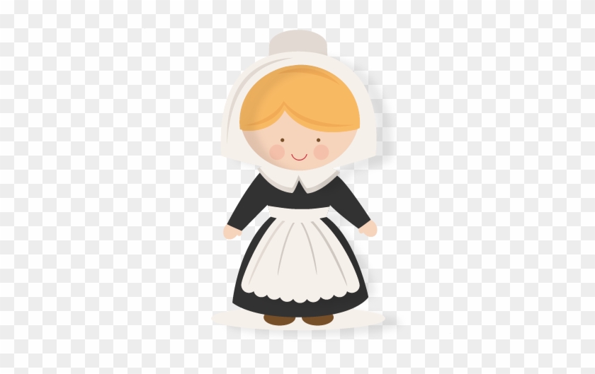 Thanksgiving Girl Pilgrim Svg Scrapbook Cut File Cute - Doll #473667