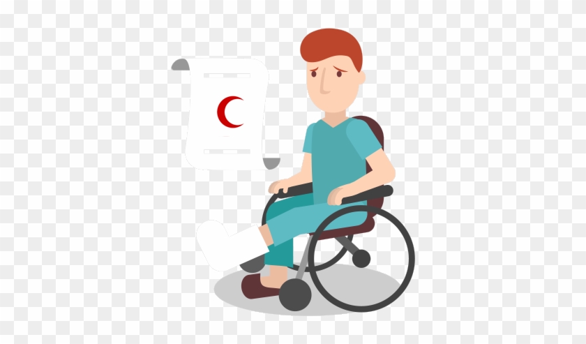 Adding A Private Insurance Policy Against Accidents - Man In A Wheelchair Cartoo N Png #473683