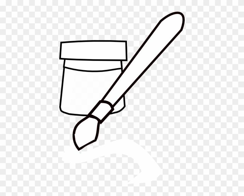 Clip Art - Paint Brush Clip Art Outline #473937