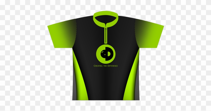 Creating The Difference Green Color Block Dye Sublimated - Active Shirt #474056