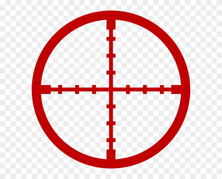 Red Crosshairs Clip Art #474142
