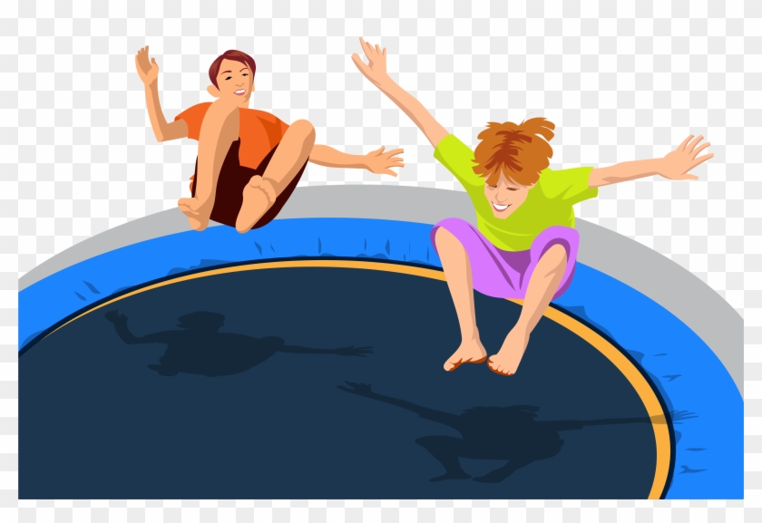 Jumping Trampoline Vector - Jumping Trampoline Vector #474474