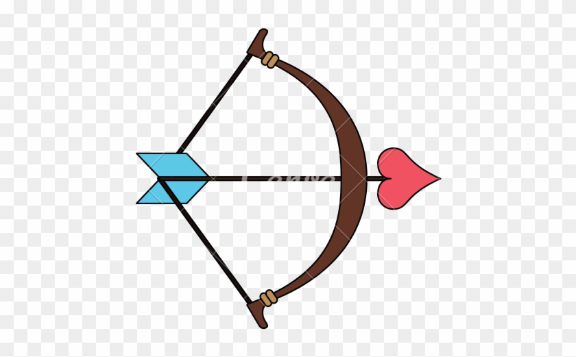 Cupid Bow With Arrow Heart - Vector Graphics #474855