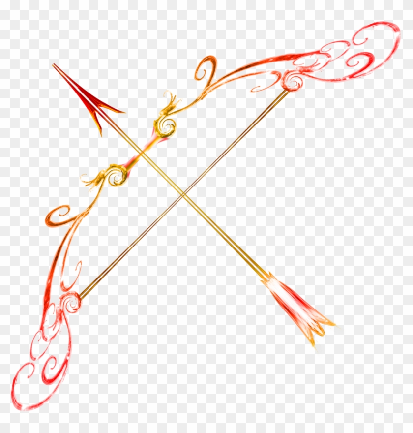 Free Cupid Bow And Arrow Set - Bow And Arrow Drawing #474929