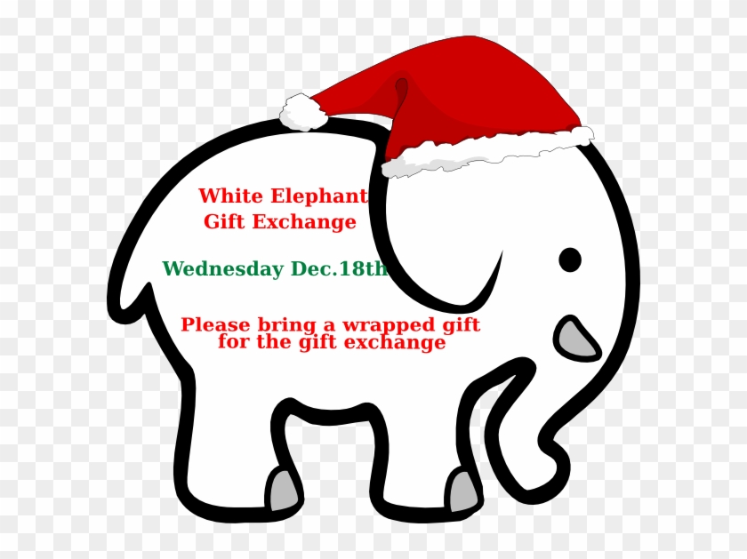 White Elephant Gift Exchange Clip Art - Ivory Ella Elephant Drawing #475015