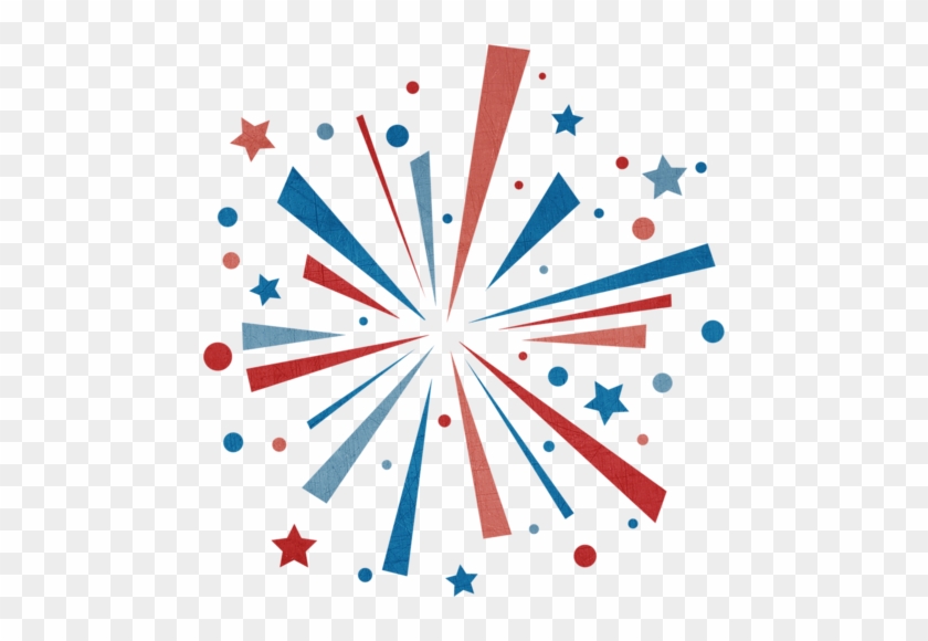 Red White And Blue Fireworks Clip Art #475299