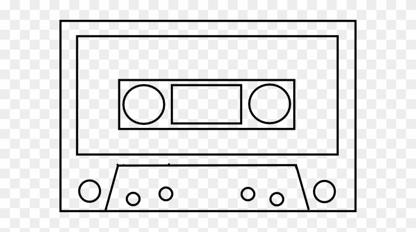 Audio Cassette Outline - Cassette Tape Coloring Page #475351