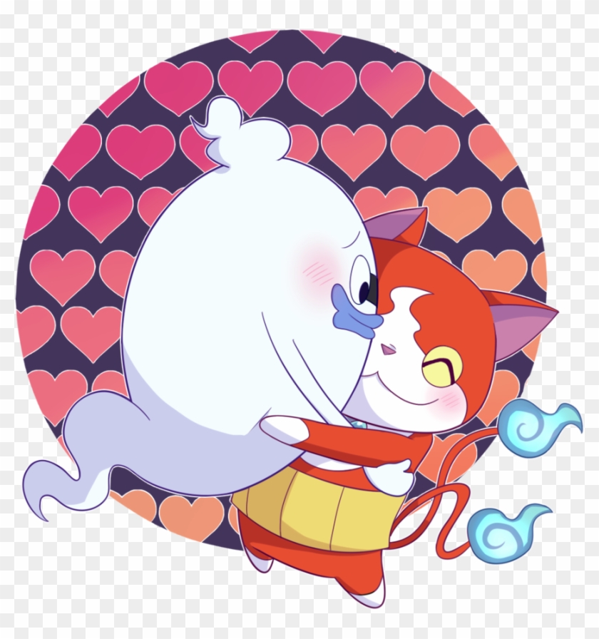 Whisper And Jibanyan By Frillyreptile - Jibanyan And Whisper Love #475375