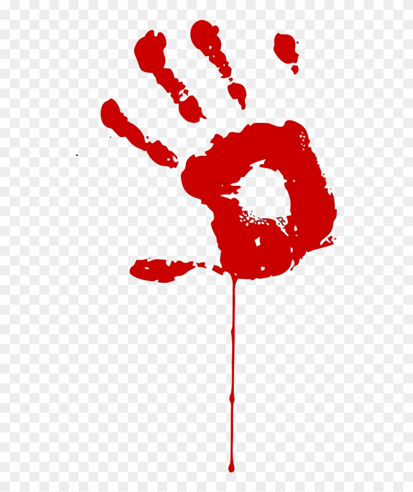 Handprint Clipart Bloody - Bloody Hand Vector Free #475612