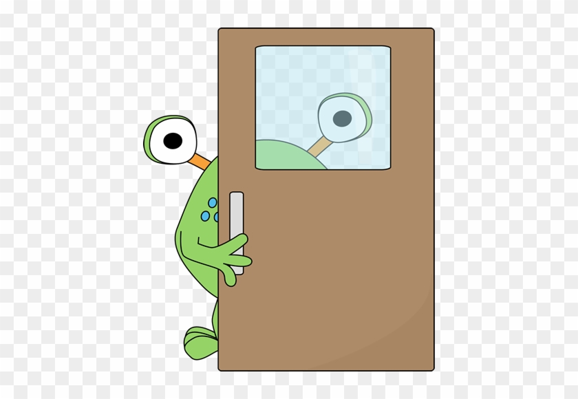Monster Behind A Door - Clip Art #475804