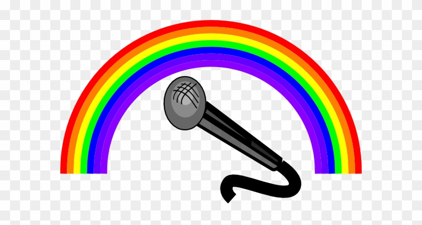 Rainbow Mic Clip Art - Rainbow Clip Art #477185