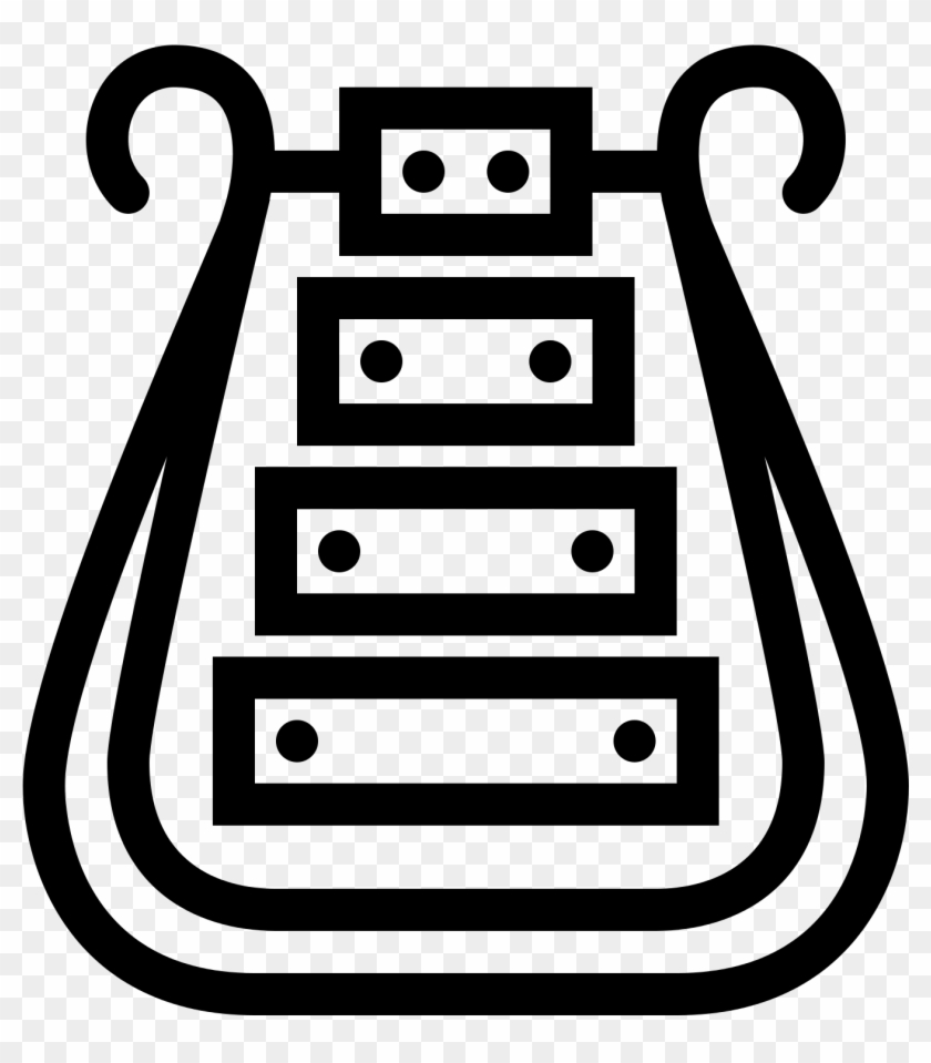 Bell Clipart Lyre - Drum And Lyre Icon #477300