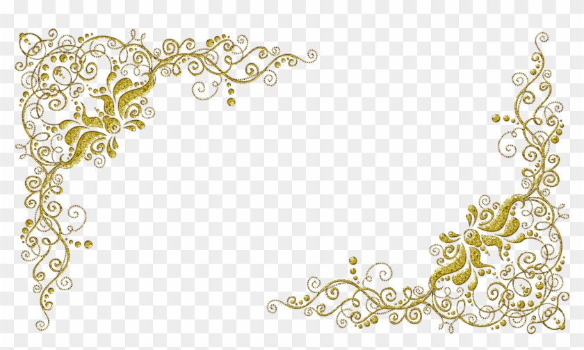 Molduras Com Arabescos Dourados - Borda Para Convite De Casamento Png #477792