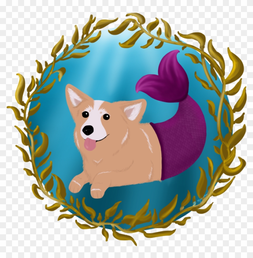Mermaid Corgi In Seaweed By Lingerslongonlovest - Pembroke Welsh Corgi #477888