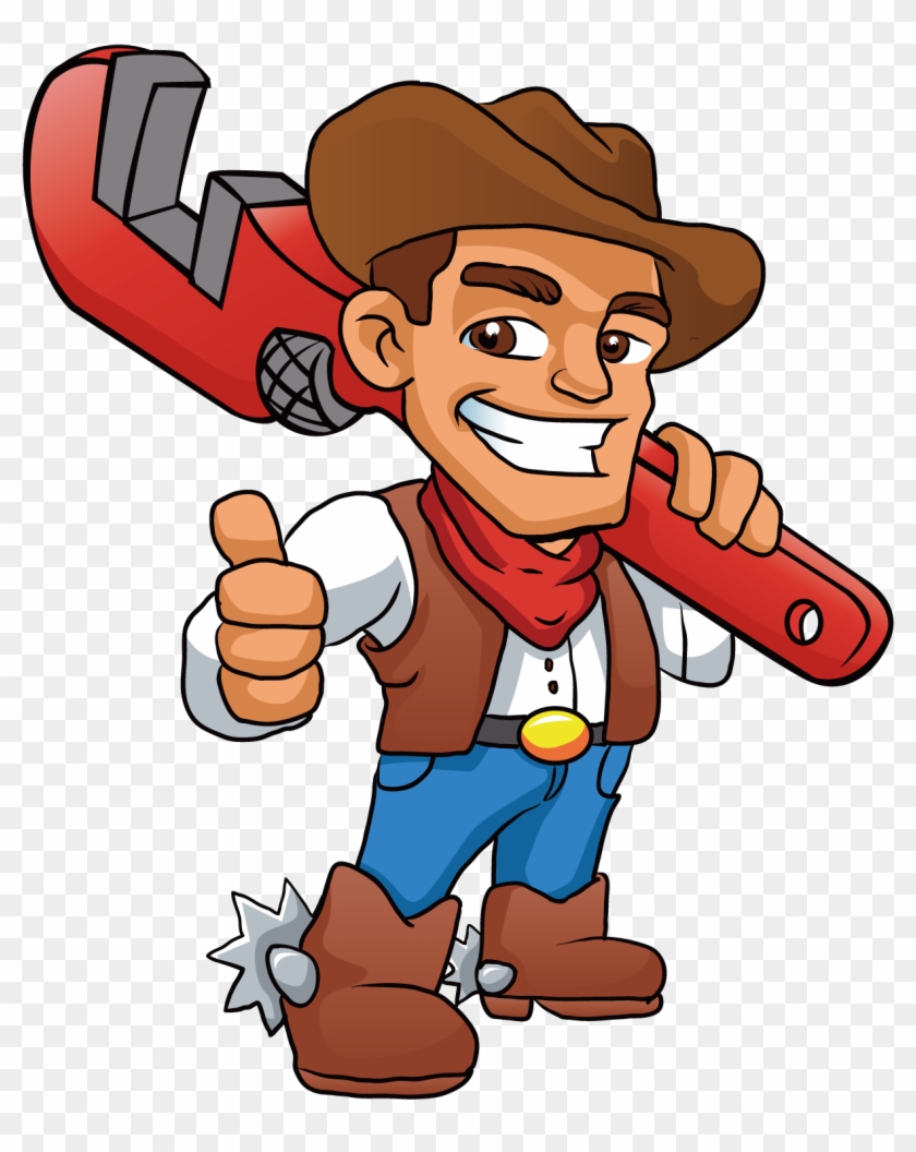 Plumber Cowboy Stock Photography Illustration - Plumber Cowboy Stock Photography Illustration #479856