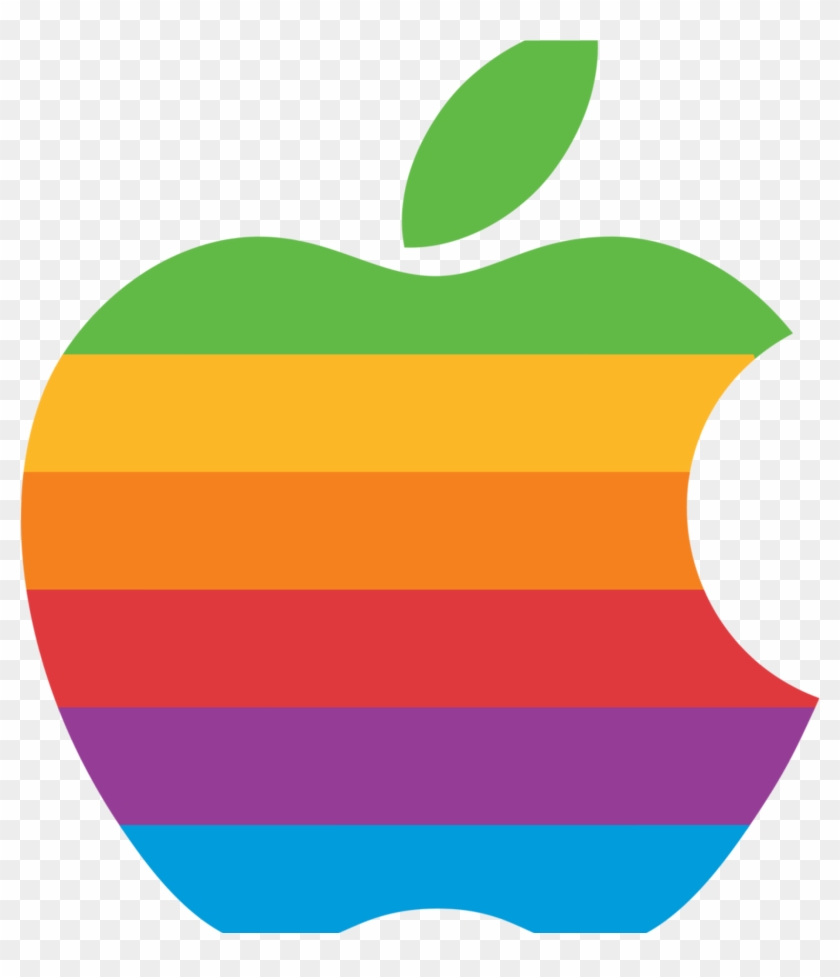 Related To Colored Apple Logo - Apple Rainbow Logo Png #480182