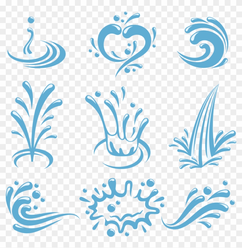 Water Drop Splash Euclidean Vector - Water Drop Splash Vector Png #480381