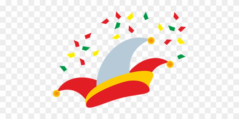 Cap Fool's Cap Carnival Party Confetti Cel - Karneval Hut Png #480767