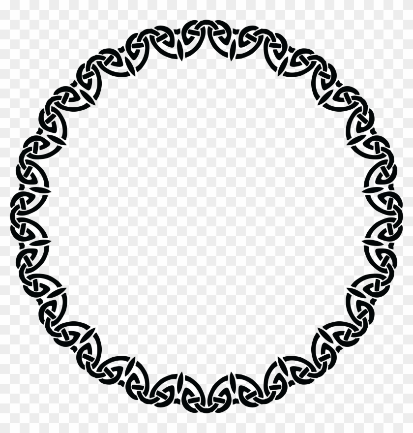 Free Clipart Of A Celtic Round Frame Border Design - Round Border Design Png #480895