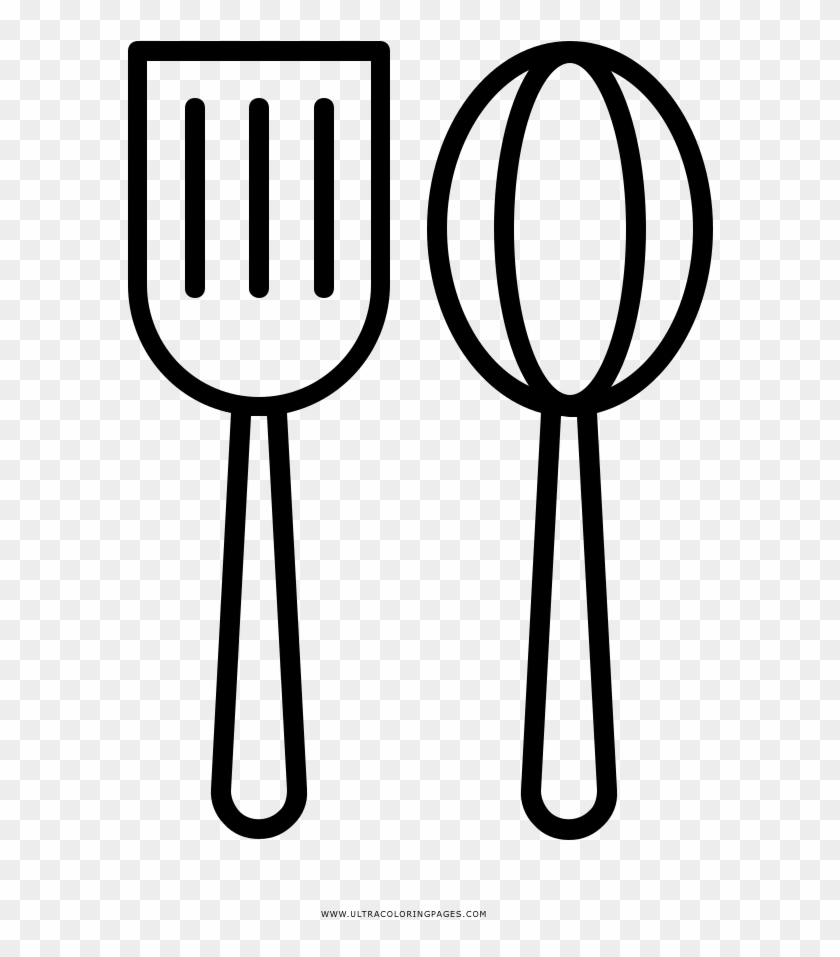 Cooking Utensils Coloring Page Ultra Coloring Pages - Accesorios De Cocina Para Colorear #481540