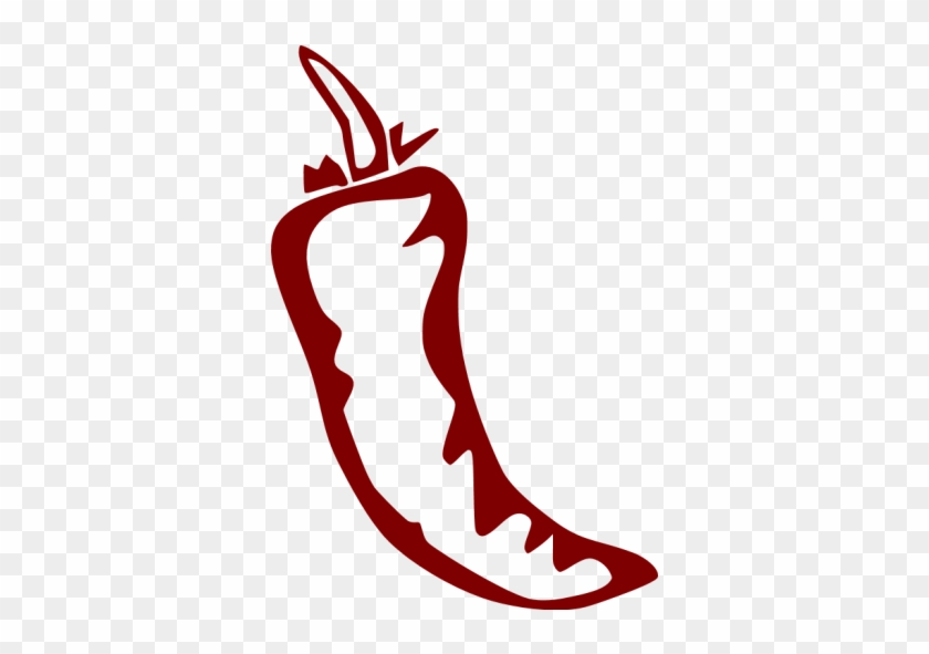 Maroon Chili Pepper 13 Icon - Black And White Chili #481636