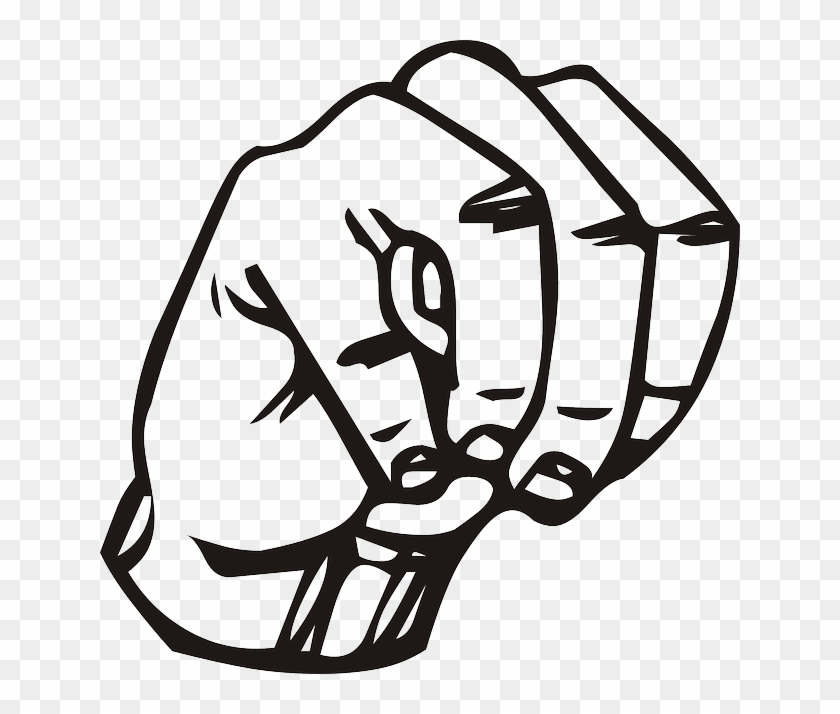 Sign Outline Hand Speech Language Talk Alphabet Clipart - Letter M Hand Sign #482095