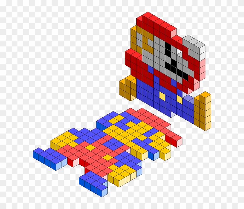 Tetris, Pixel, 3d, Building Block, Computer Game - Mario Bloxels #482142