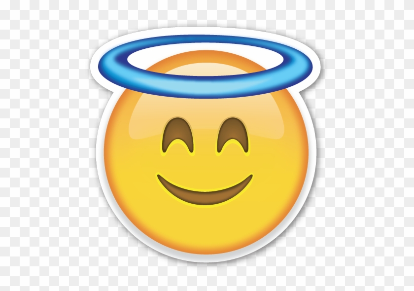 Smiling Face With Halo Emoticon Emoji Pillow Case Cover #483209