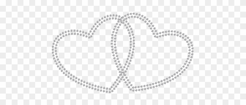 Two Diamonds Heart - Diamond Hearts Png #483643