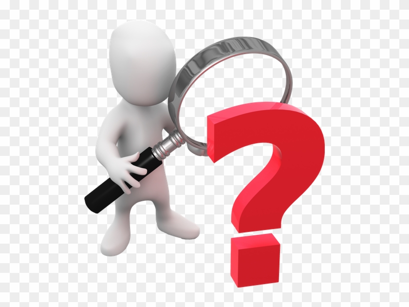 3d Little Man Looks At The Question - Dibujos De Pregunta #483679