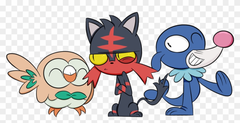 Pokemon Moon And Sun Starters By Mexican64 - Derpy Sun And Moon Pokemon #483790