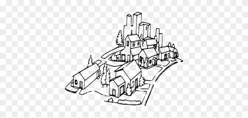 Coloring Trend Thumbnail Size My Neighborhood Clip - Neighborhood Clipart #483807