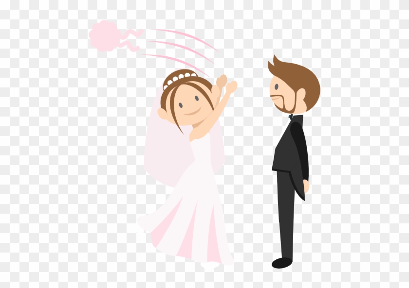 Romantic, Wedding Couple, Groom, Bride, People Icon - Wedding Couple Cute Png #484043