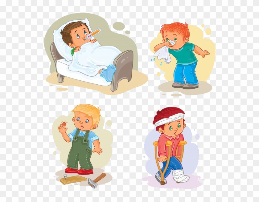 The Immune System Of Preschool Children Hasn't Been - Niño Enfermo Vector #484110