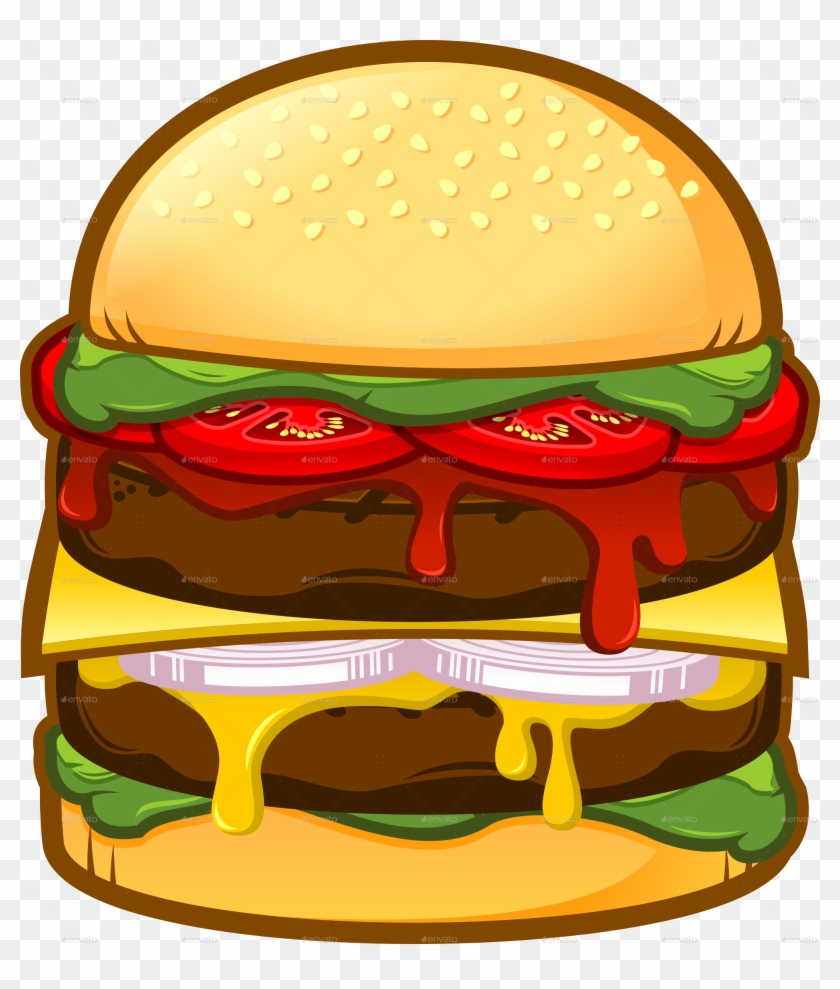 Burger Clipart Double - Big Burger Clipart Png #485254