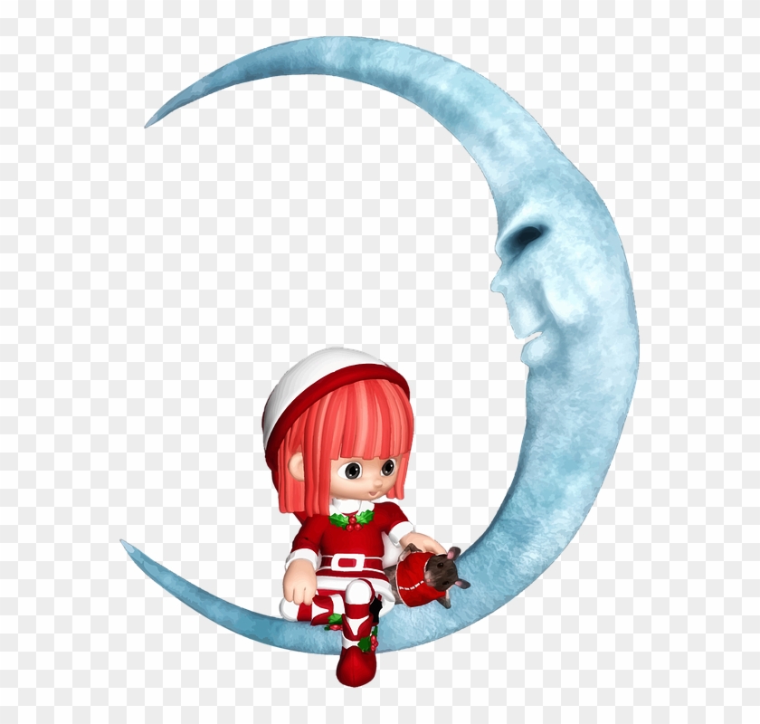 Whimsical Angel Cliparts 28, - กา ตุน นั่ง พระ จัน Png #486147