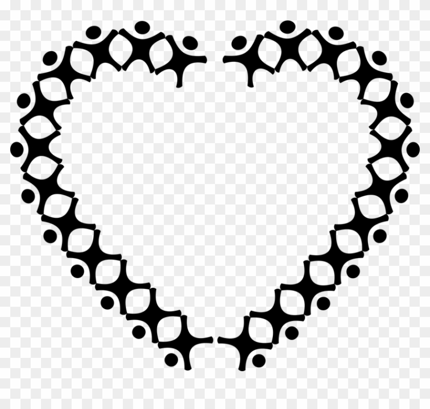 Heart Border For Word - Heart With People Png #486287