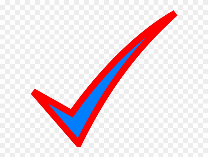 Check Mark Clip Art - Red And Blue Check Mark #486818