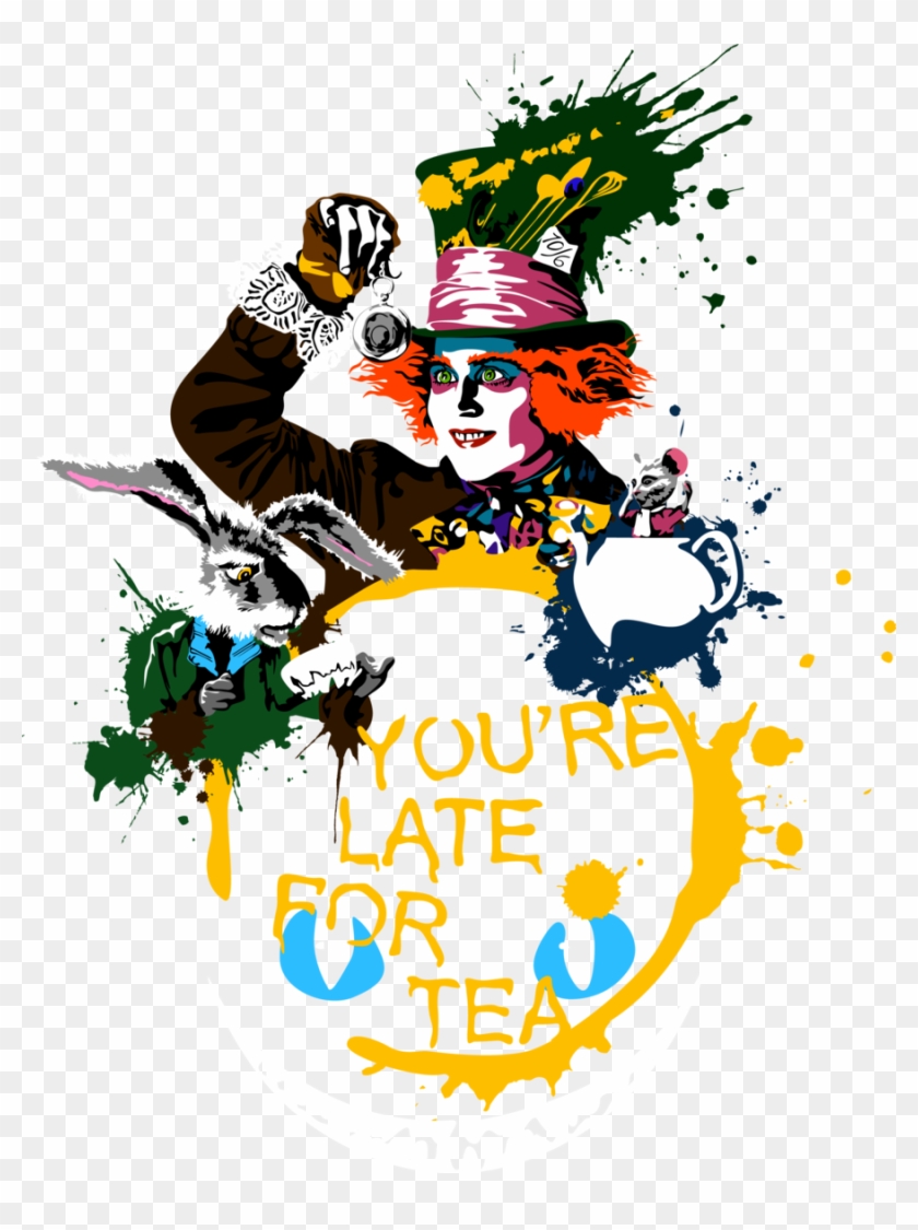 Top Images For Mad Hatter Fan Art On Picsunday - You Are Late For Tea #487511