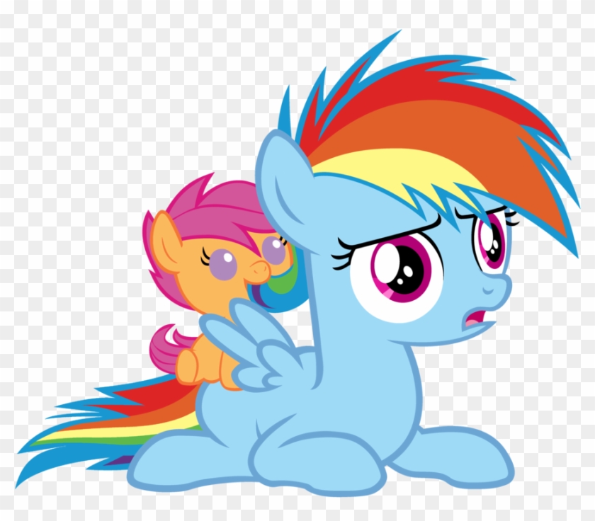 Tale Of A Pony Tailing On Another Pony's Ponytail By - My Little Pony Baby Rainbow Dash #488540