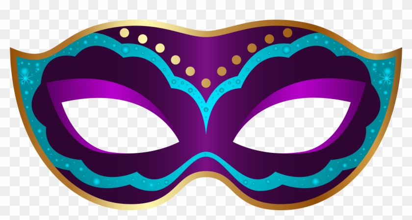 Purple Carnival Mask Png Clip Art Image - Mardi Gras Mask Png #488885
